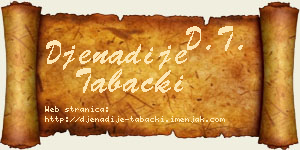 Đenadije Tabački vizit kartica